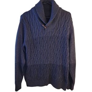 Tricot St. Raphael mens 3D cable knit sweater - L.             J21
